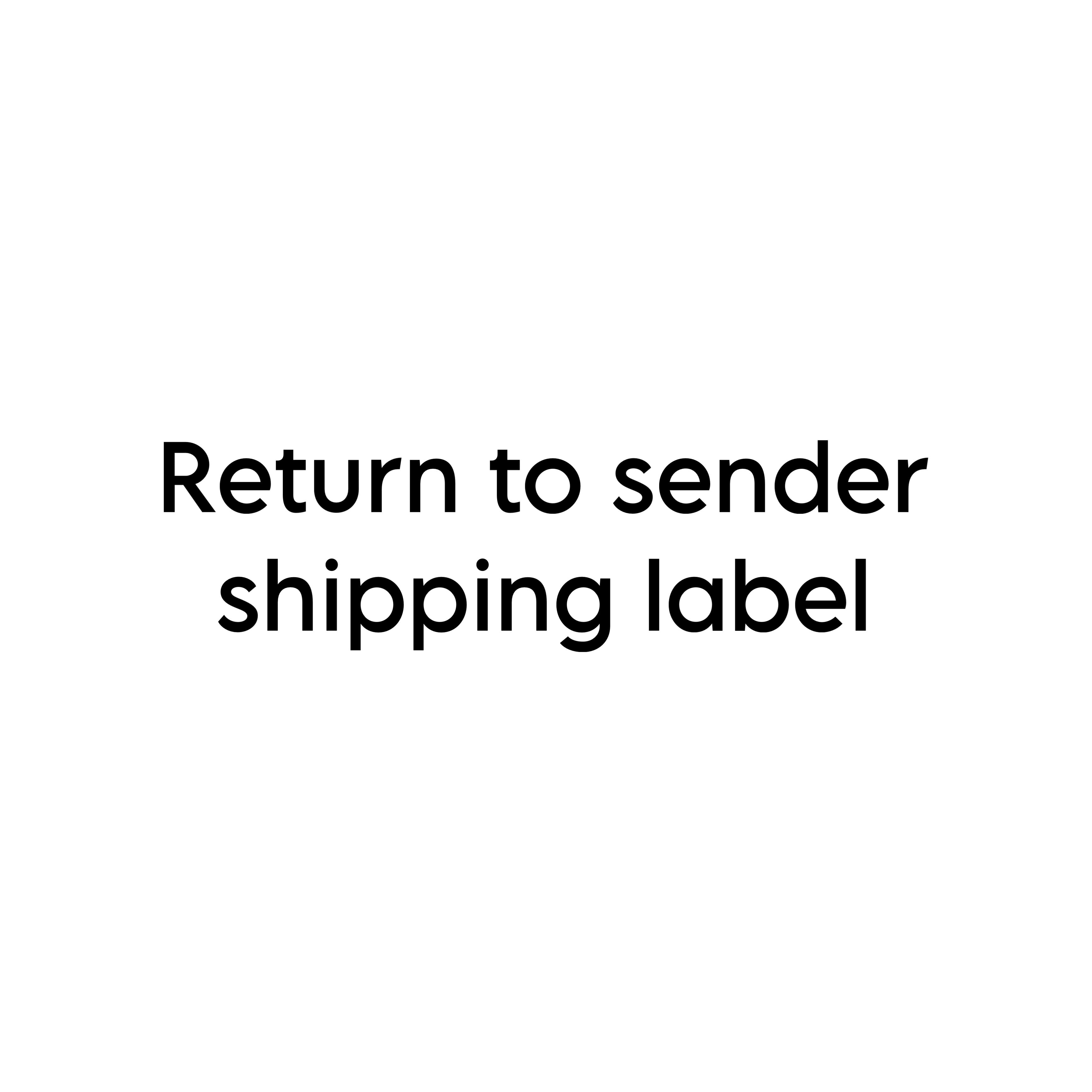 Raylo Send Back Label Return to sender shipping label – Lluvia Jewels