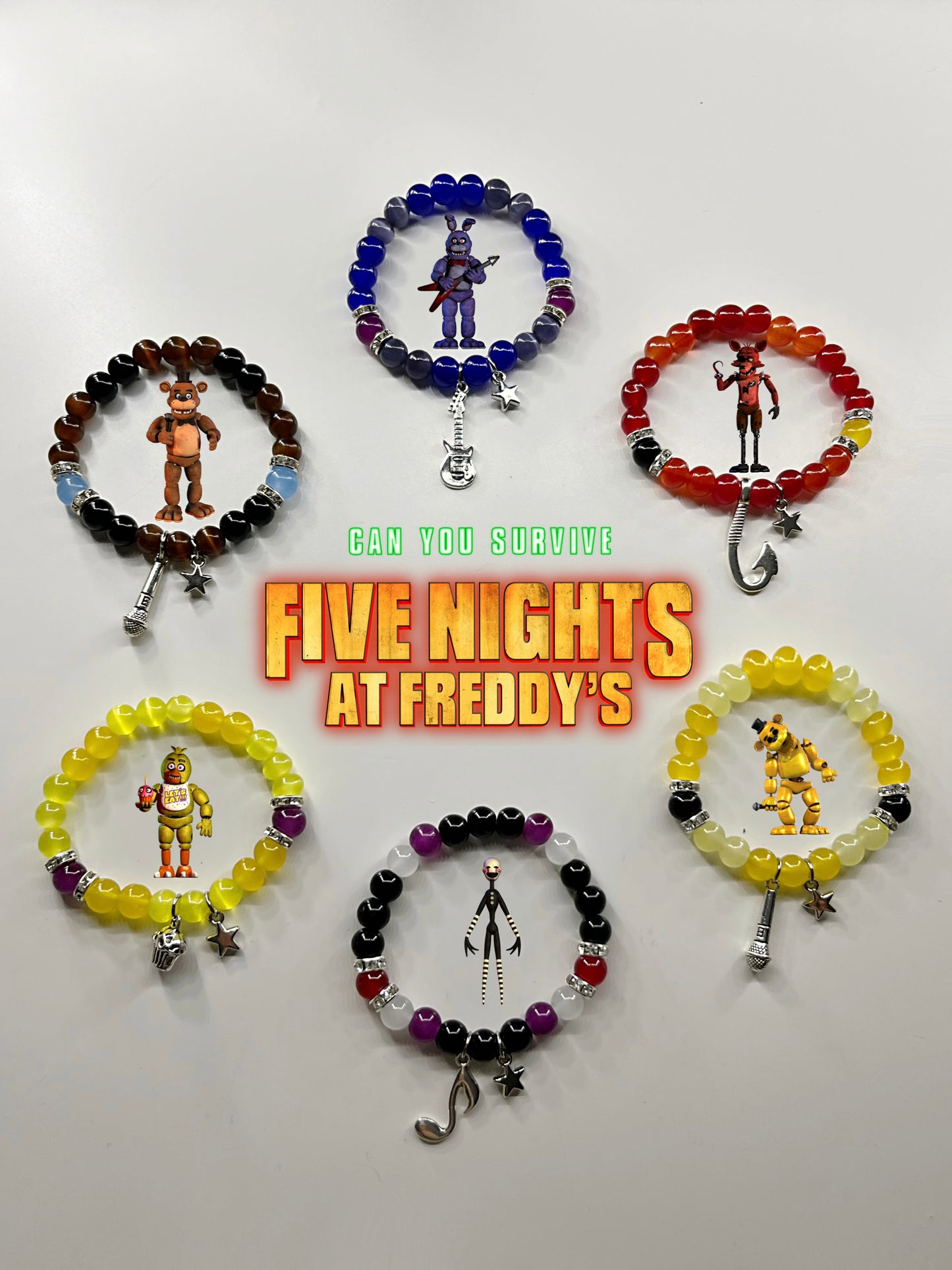 Fnaf inspired matching bracelets