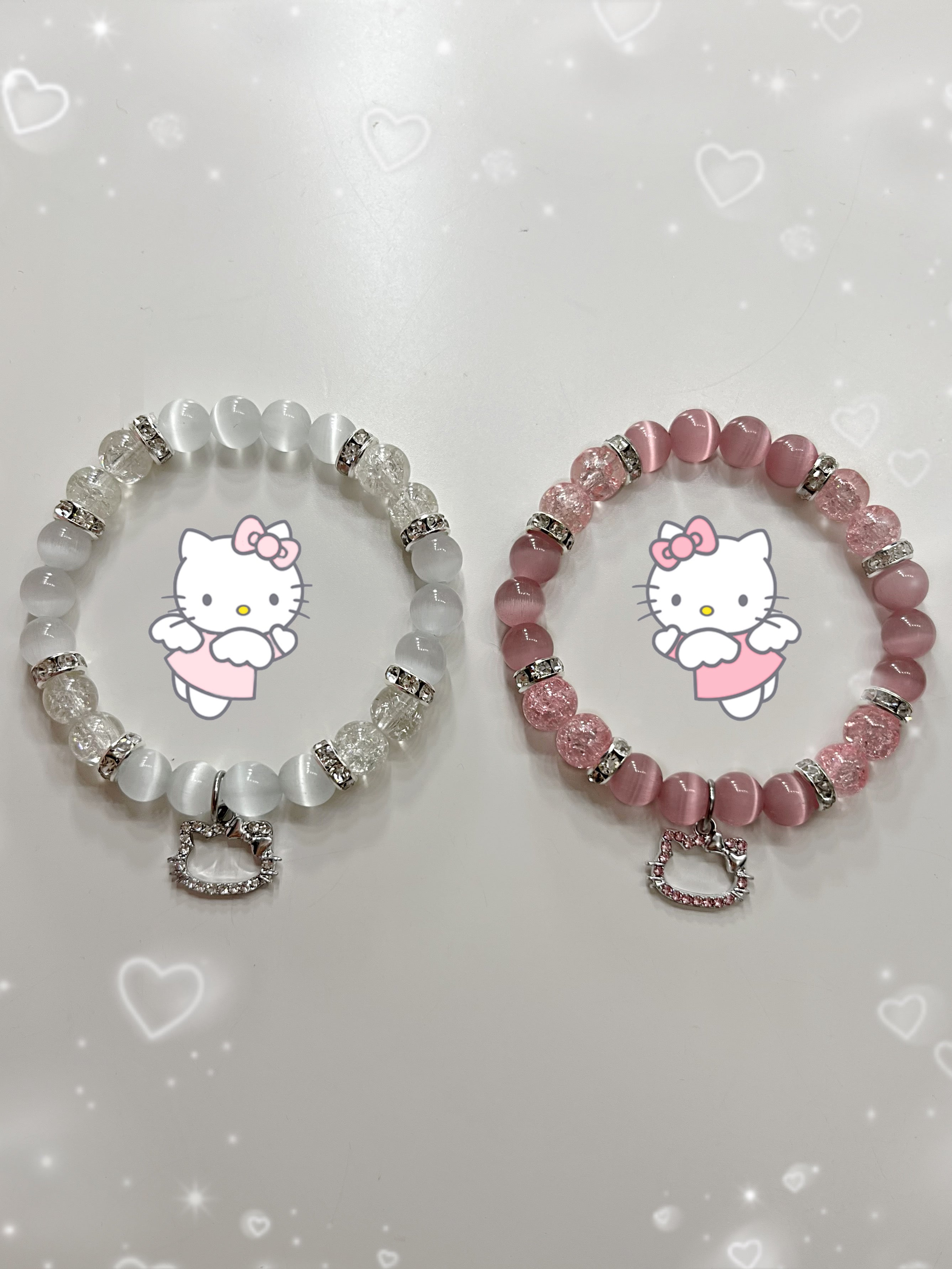 kitty matching bracelets – Lluvia Jewels